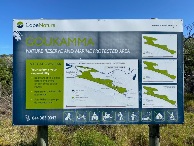 Hiking trails at Goukamma Nature Reserve