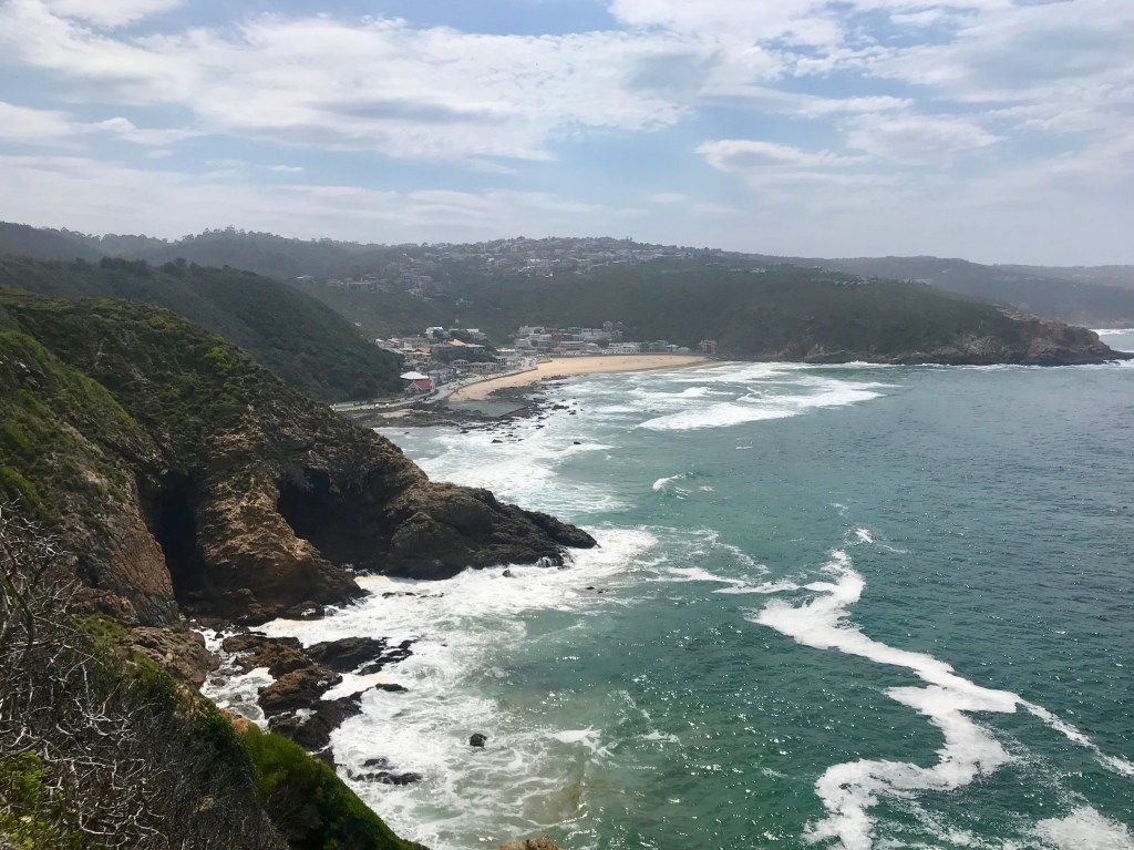 Herolds Bay beach from the cliff top nearby