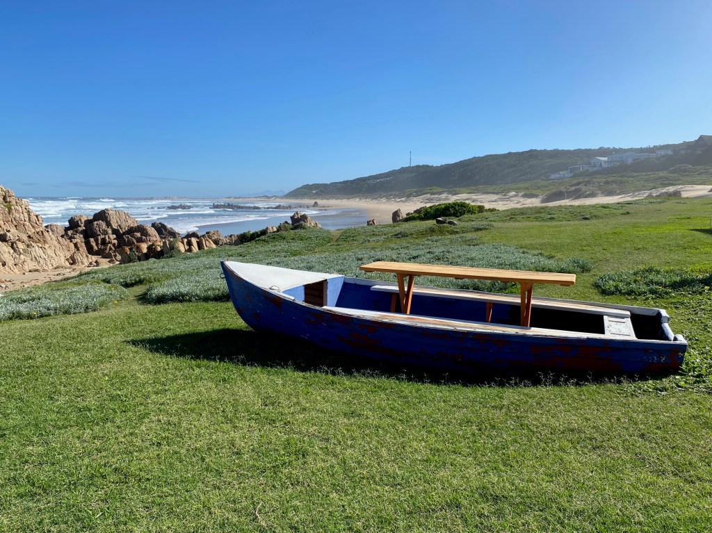 Rent this holiday home at Buffelsbaai with its converted boat table