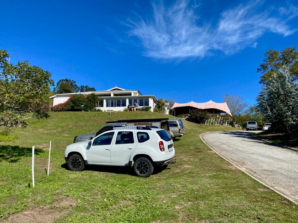 Parking area at The Urban Girl near Knysna on the Garden Route