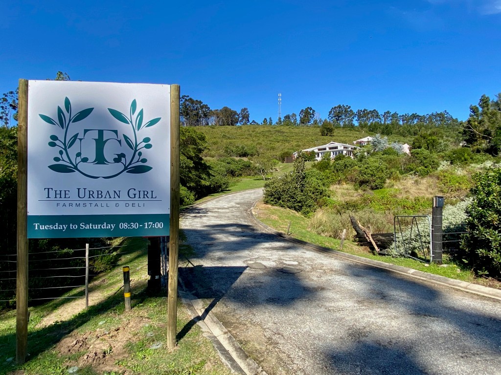 The Urban Girl entrance on the Belvidere Road near Knysna in the Garden Route
