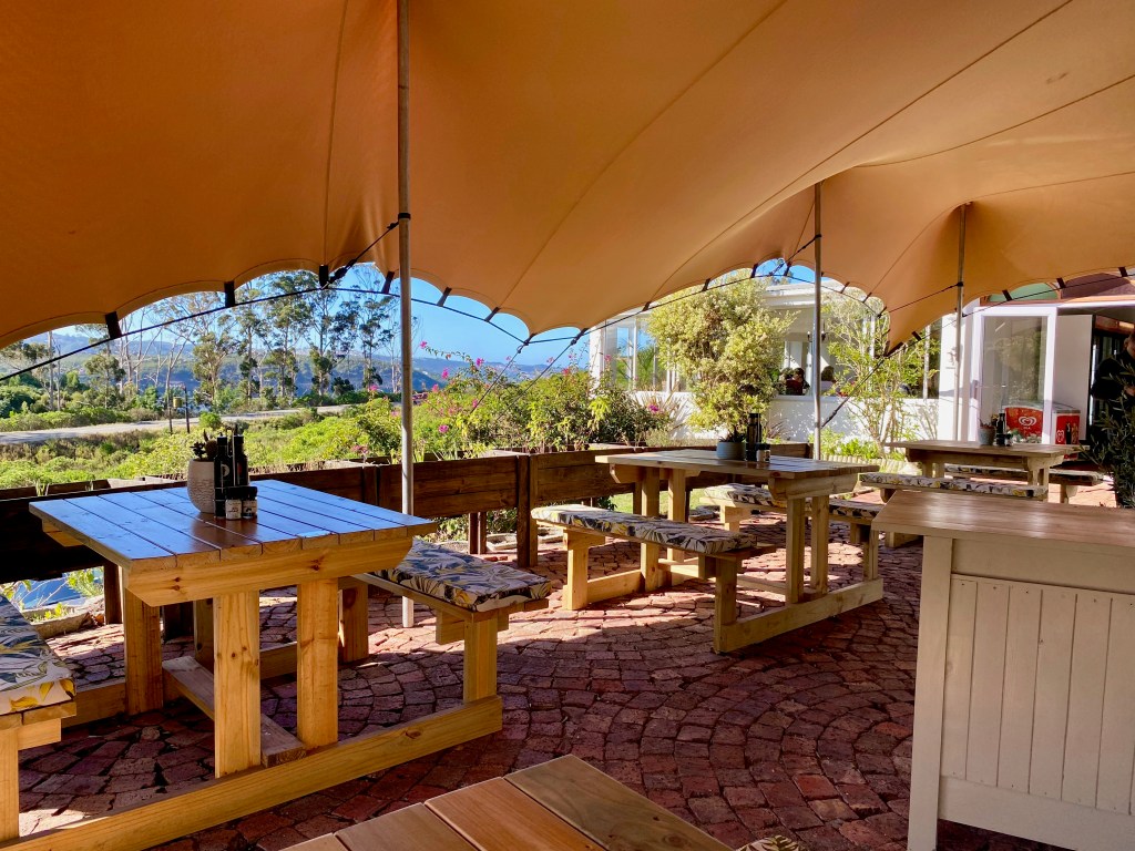 The Urban Girl outdoor seating area in the Garden Route