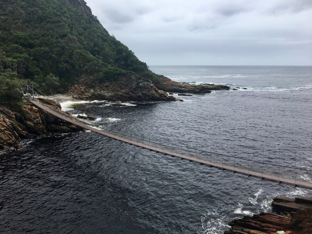 Suspension bridge hike at Storm's River in Tsitsikamma National Park in the Garden Route