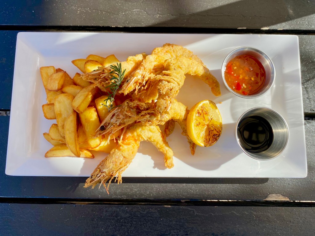 Tempura battered prawns served at the Bell Tavern in Belvidere, on the Garden Route