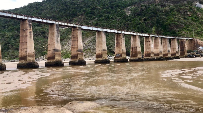Disused railway line over the Kaaimans River in Wilderness in the Garden Route