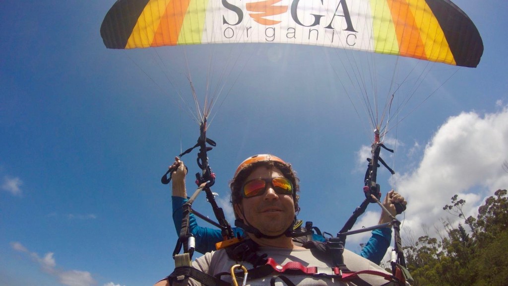 Tandem paragliding flight in Sedgefield on the Garden route