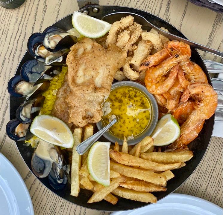 Tasty seafood platter at Dry Dock in Knysna
