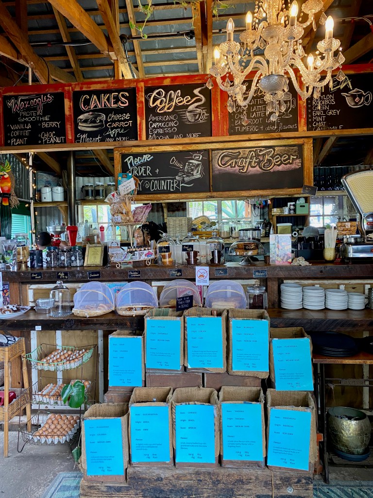 A great variety of coffee available at the Green Shed