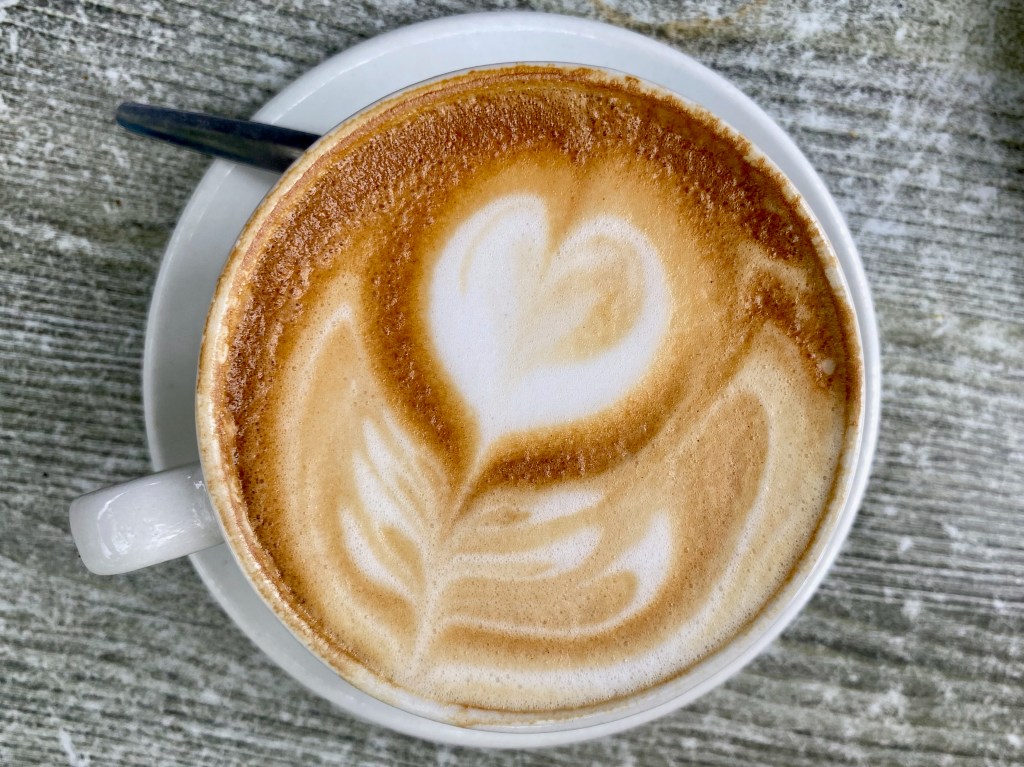 Tasty cappuccino at the Green Shed in Wilderness
