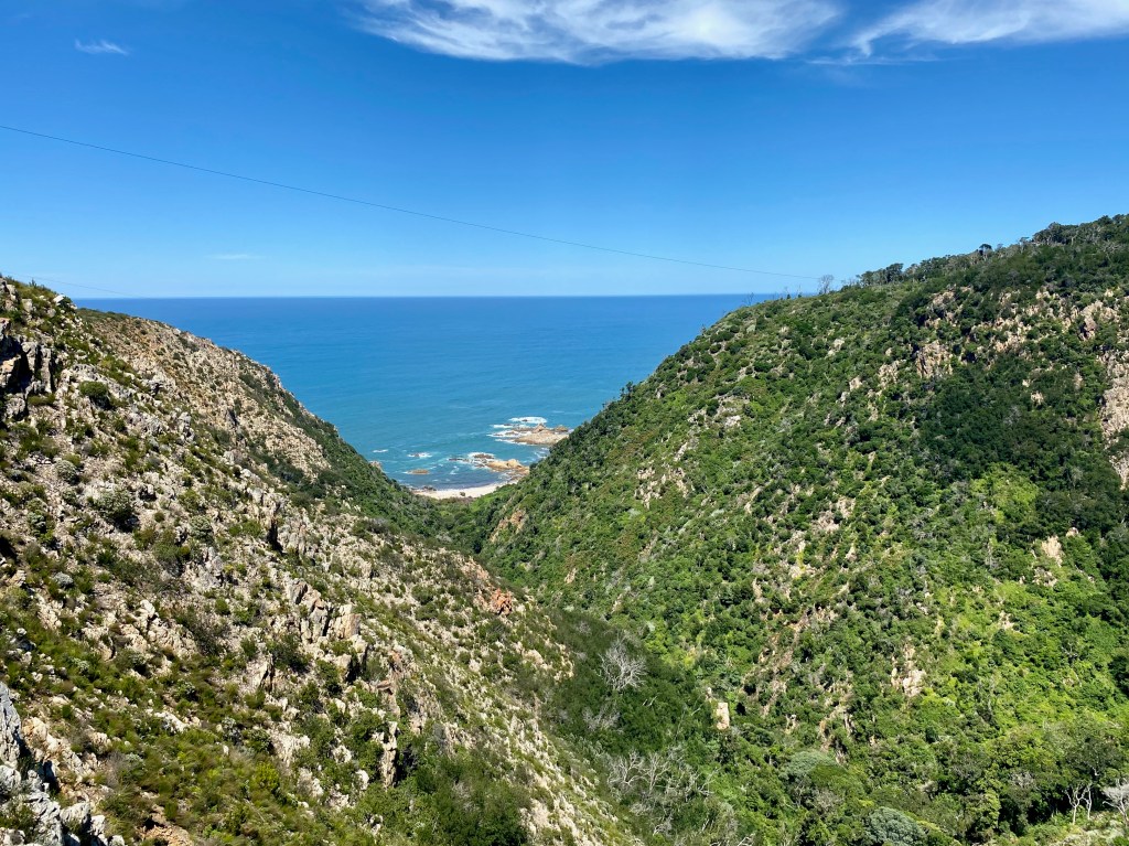 Looking down the gorge to Kranshoek beach