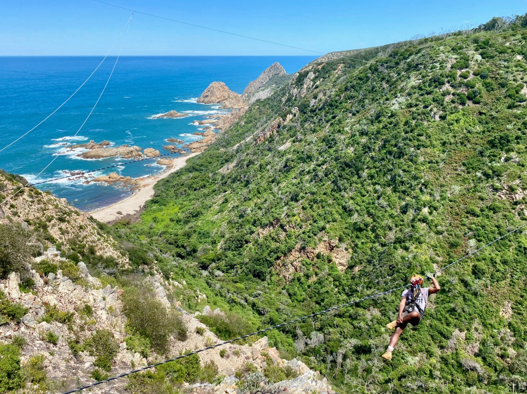 Nigel, our guide on the last zip line at Kranshoek