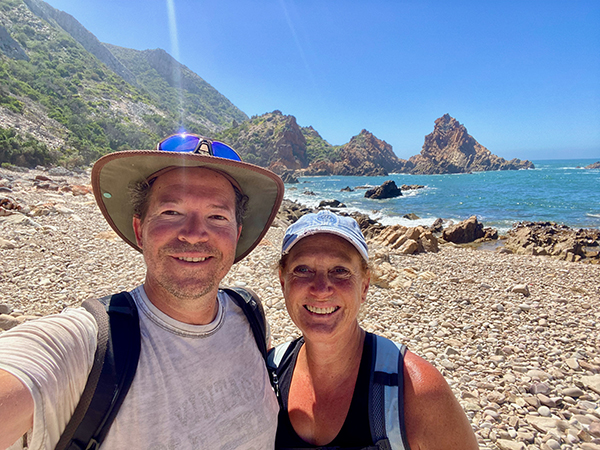 Bryan and Michelle on the Kranshoek Coastal Trail hike