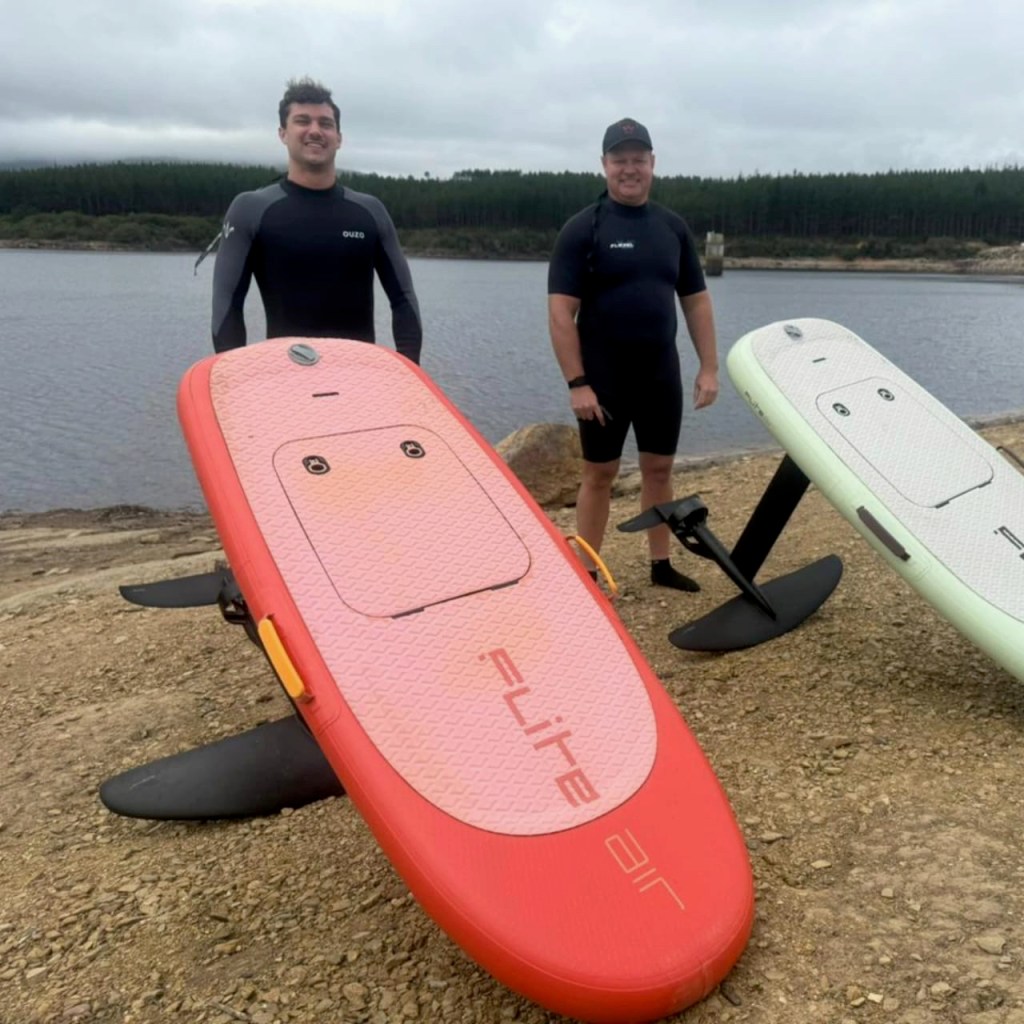 E-foiling on Island Lake,&nbsp;Wilderness.